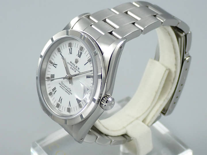 ロレックス オイスターパーペチュアル デイト TIFFANY&CO. Ref.15210 ステンレススチール ホワイト文字盤