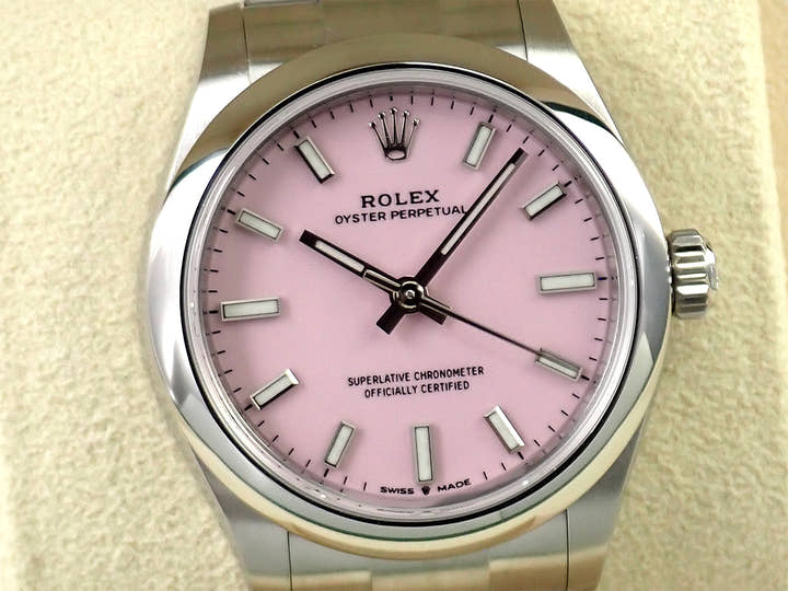 ロレックス オイスターパーペチュアル31 Ref.277200 ステンレススチール キャンディピンク文字盤