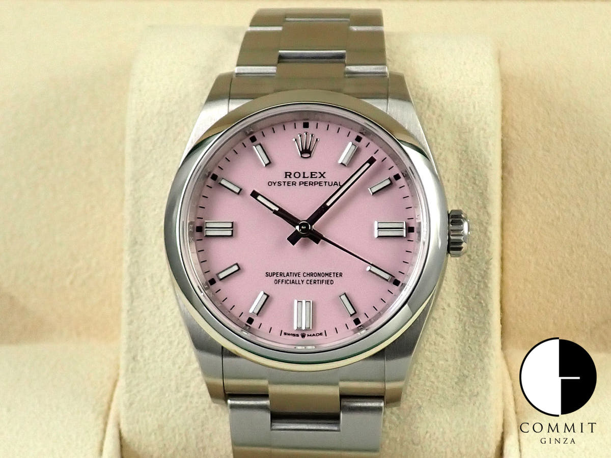 ロレックス オイスターパーペチュアル36 Ref.126000 ステンレススチール キャンディピンク文字盤