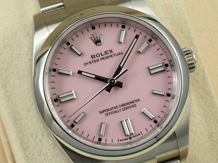 ロレックス オイスターパーペチュアル36 Ref.126000 ステンレススチール キャンディピンク文字盤