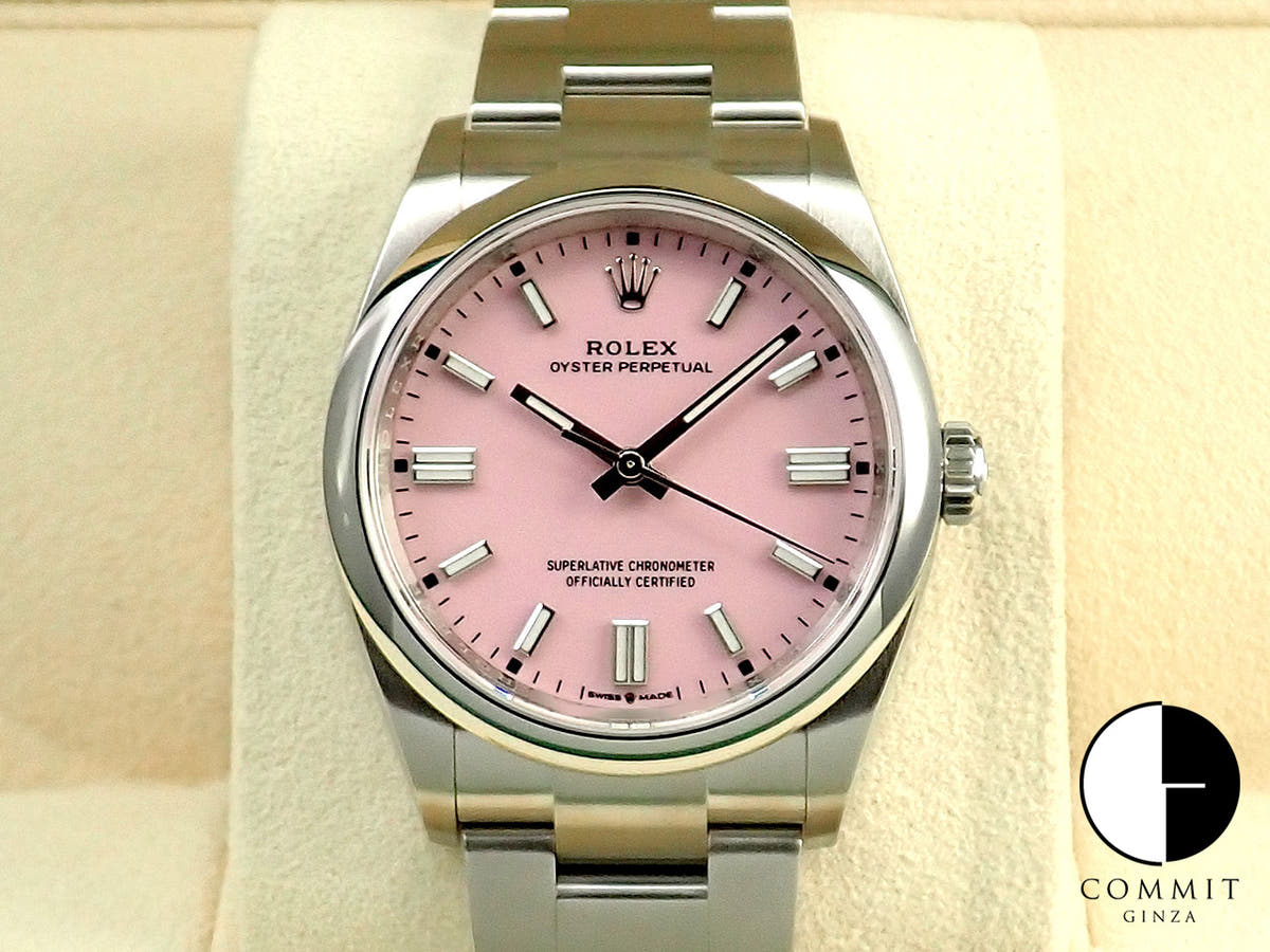 ロレックス オイスターパーペチュアル36 Ref.126000 ステンレススチール キャンディピンク文字盤