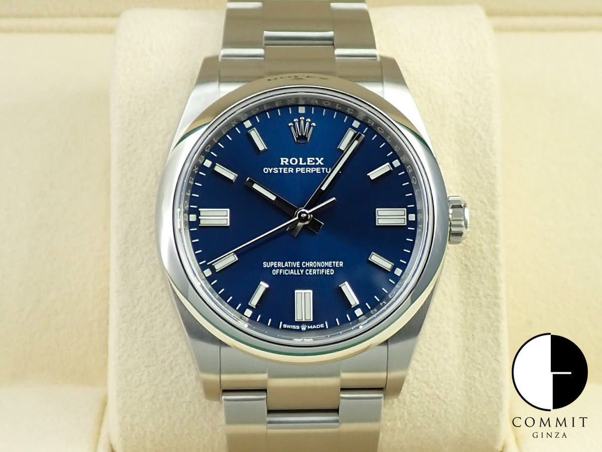ロレックス オイスターパーペチュアル36 Ref.126000 ステンレススチール ブライトブルー文字盤