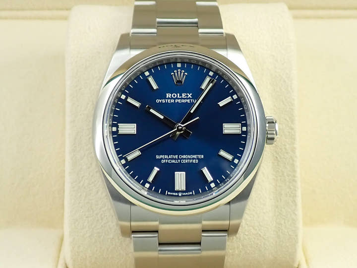 ロレックス オイスターパーペチュアル36 Ref.126000 ステンレススチール ブライトブルー文字盤