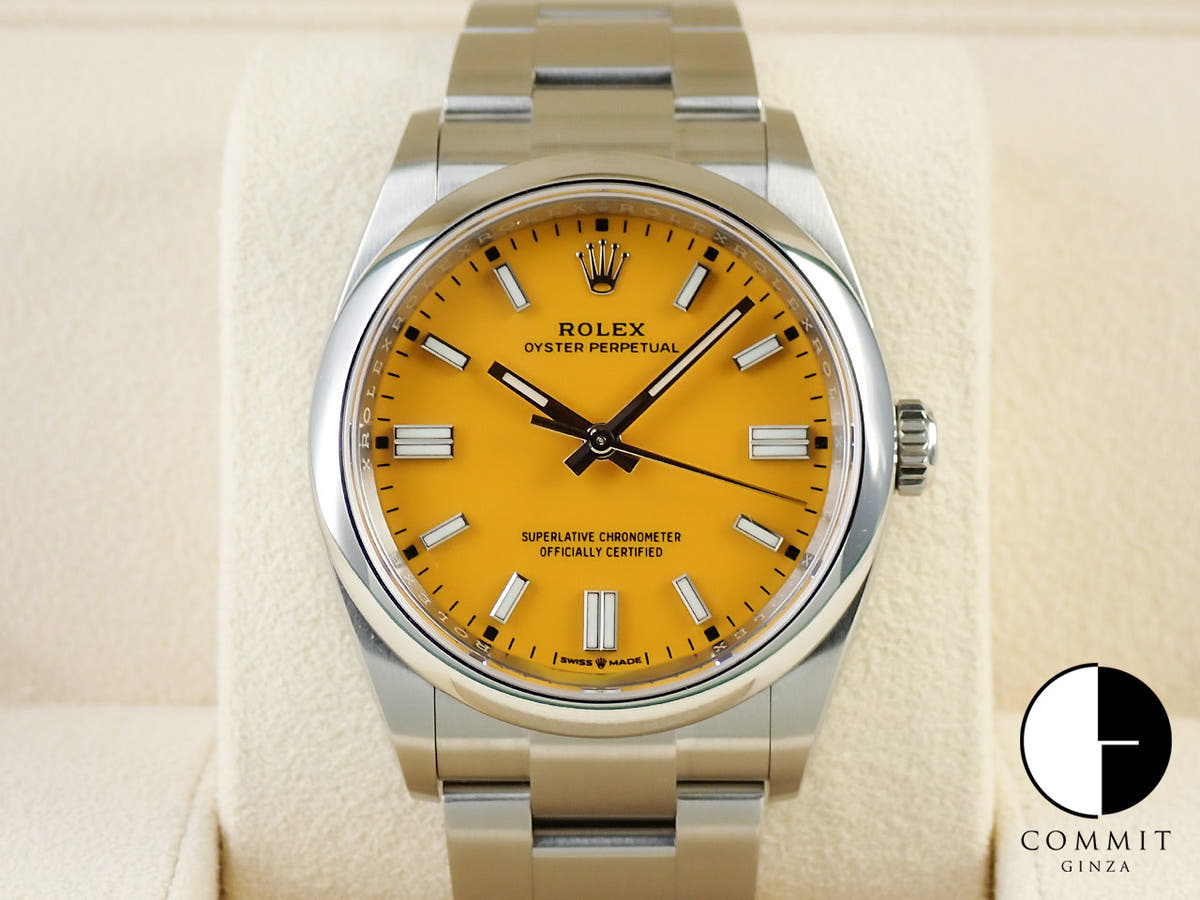 ロレックス オイスターパーペチュアル36 Ref.126000 ステンレススチール イエロー文字盤