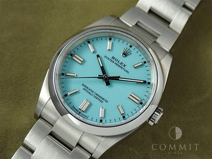 ロレックス オイスターパーペチュアル36 Ref.126000 ステンレススチール ターコイズ文字盤