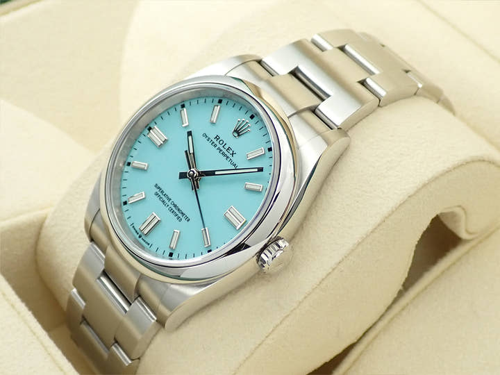 ロレックス オイスターパーペチュアル36 Ref.126000 ステンレススチール ターコイズ文字盤
