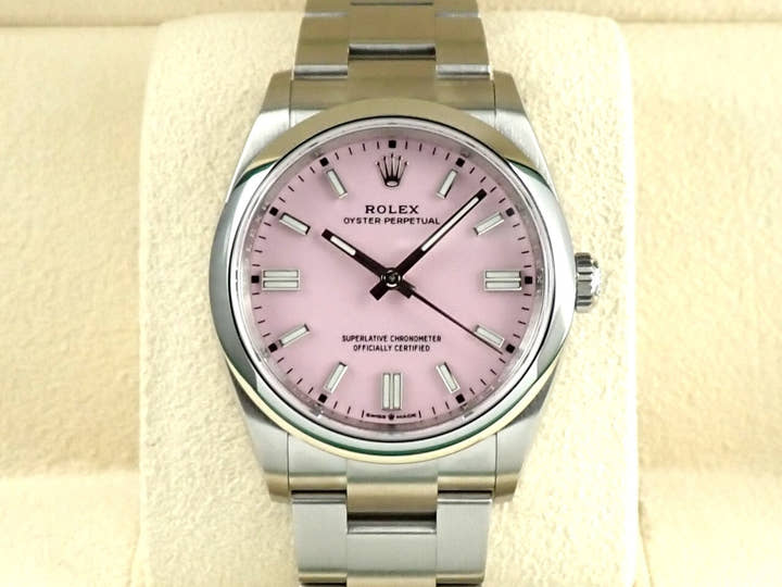 ロレックス オイスターパーペチュアル36 Ref.126000 ステンレススチール キャンディピンク文字盤
