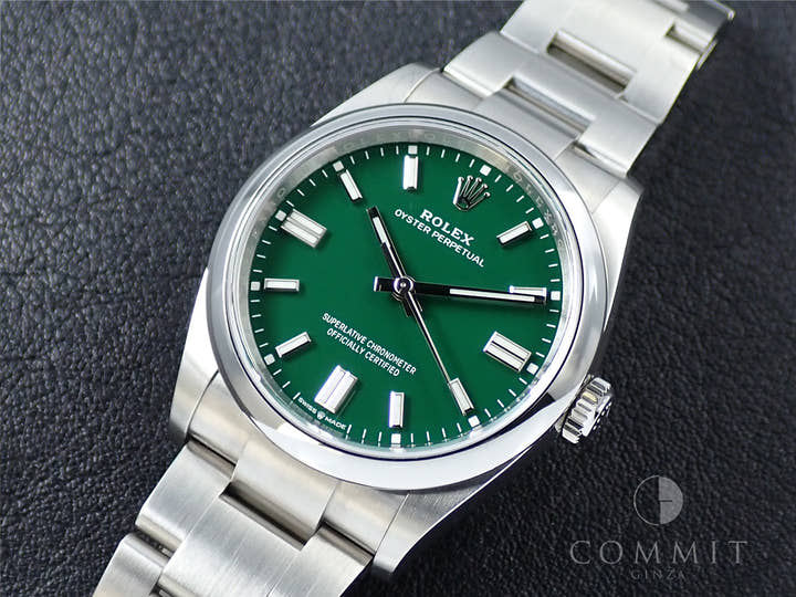 ロレックス オイスターパーペチュアル36 Ref.126000 ステンレススチール グリーン文字盤