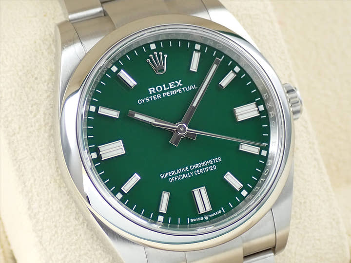 ロレックス オイスターパーペチュアル36 Ref.126000 ステンレススチール グリーン文字盤