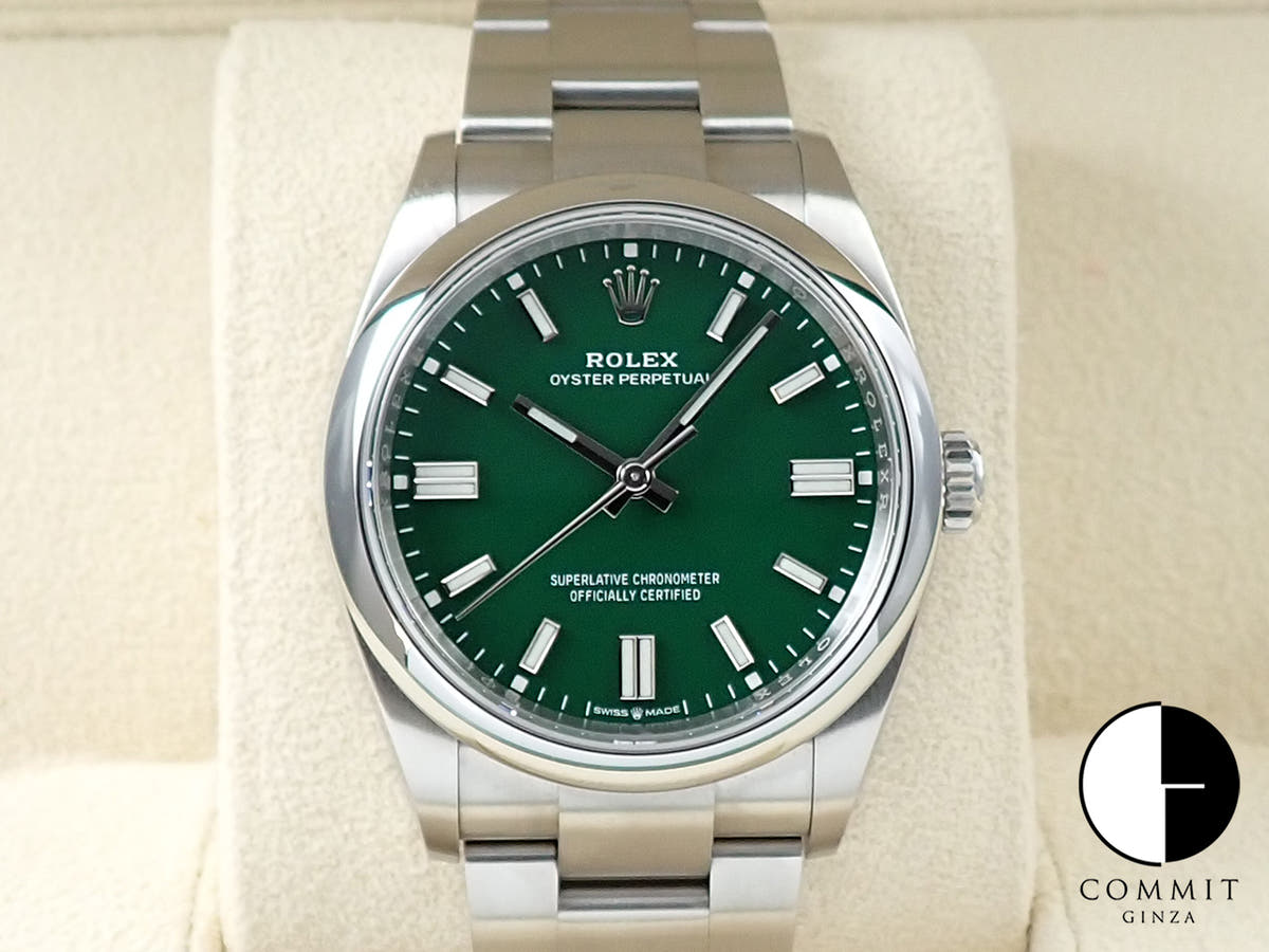 ロレックス オイスターパーペチュアル36 Ref.126000 ステンレススチール グリーン文字盤