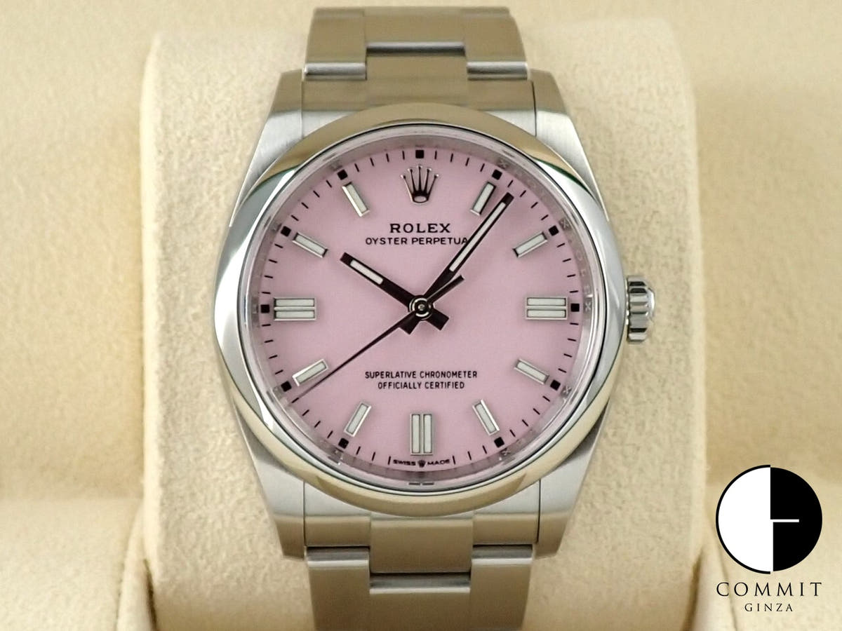 ロレックス オイスターパーペチュアル36 Ref.126000 ステンレススチール キャンディピンク文字盤