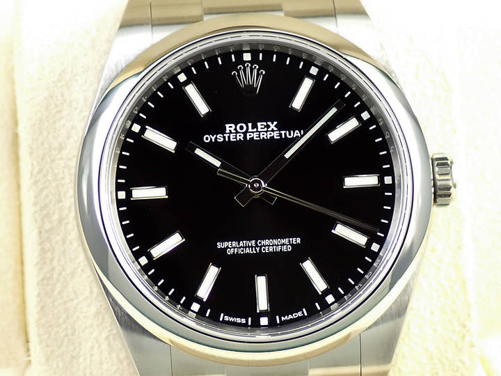 ロレックス オイスターパーペチュアル39 Ref.114300 ステンレススチール ブラック文字盤