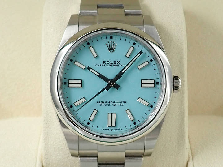 ロレックス オイスターパーペチュアル41 Ref.124300 ステンレススチール ターコイズ文字盤