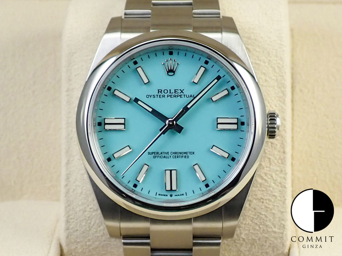 Rolex Oyster Perpetual 41 Ref. 124300 Stainless Steel Turquoise Dial