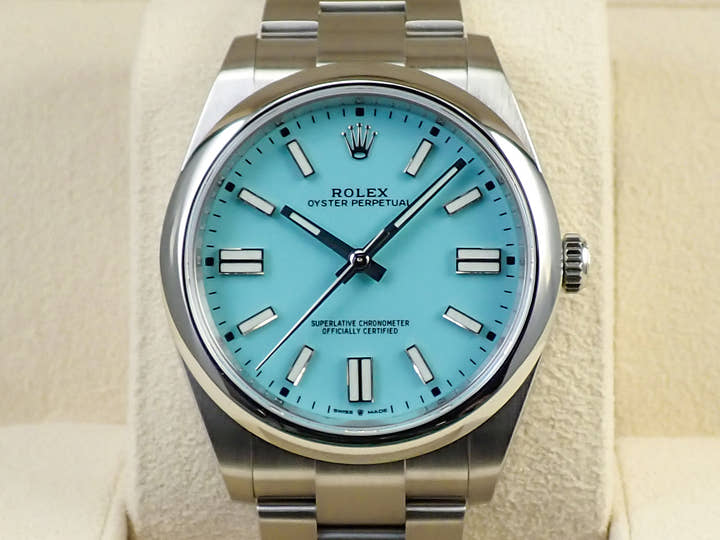 Rolex Oyster Perpetual 41 Ref. 124300 Stainless Steel Turquoise Dial
