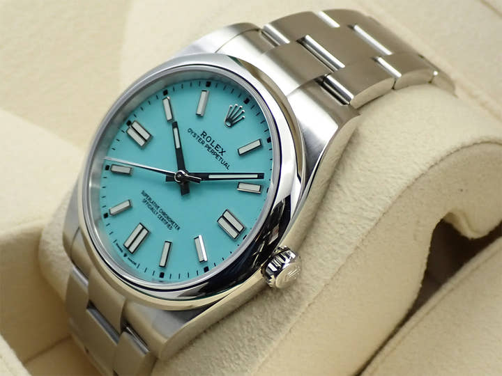 Rolex Oyster Perpetual 41 Ref. 124300 Stainless Steel Turquoise Dial
