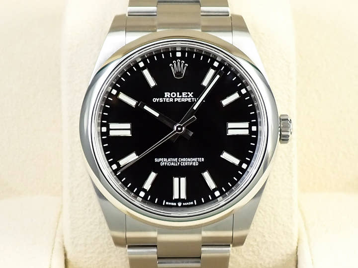 Rolex Oyster Perpetual 41 Ref. 124300 Stainless Steel Bright Black Dial