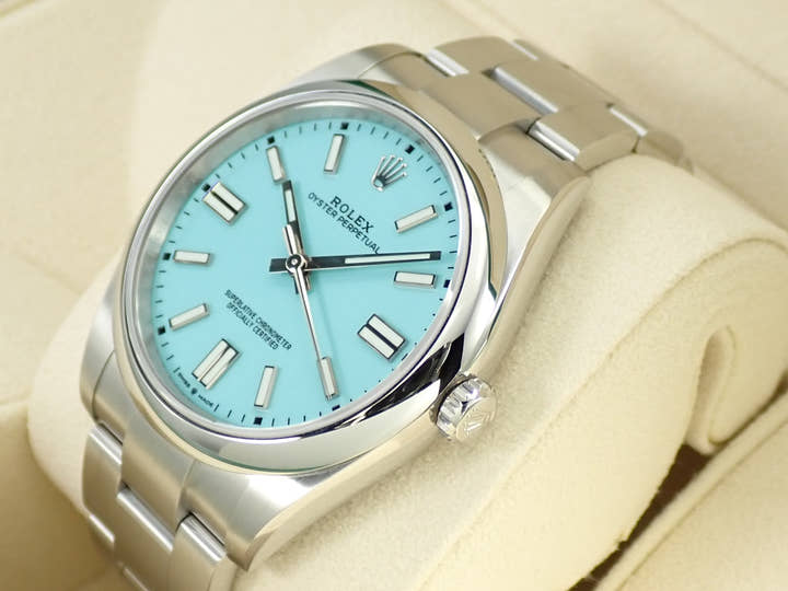 Rolex Oyster Perpetual 41 Ref. 124300 Stainless Steel Turquoise Dial