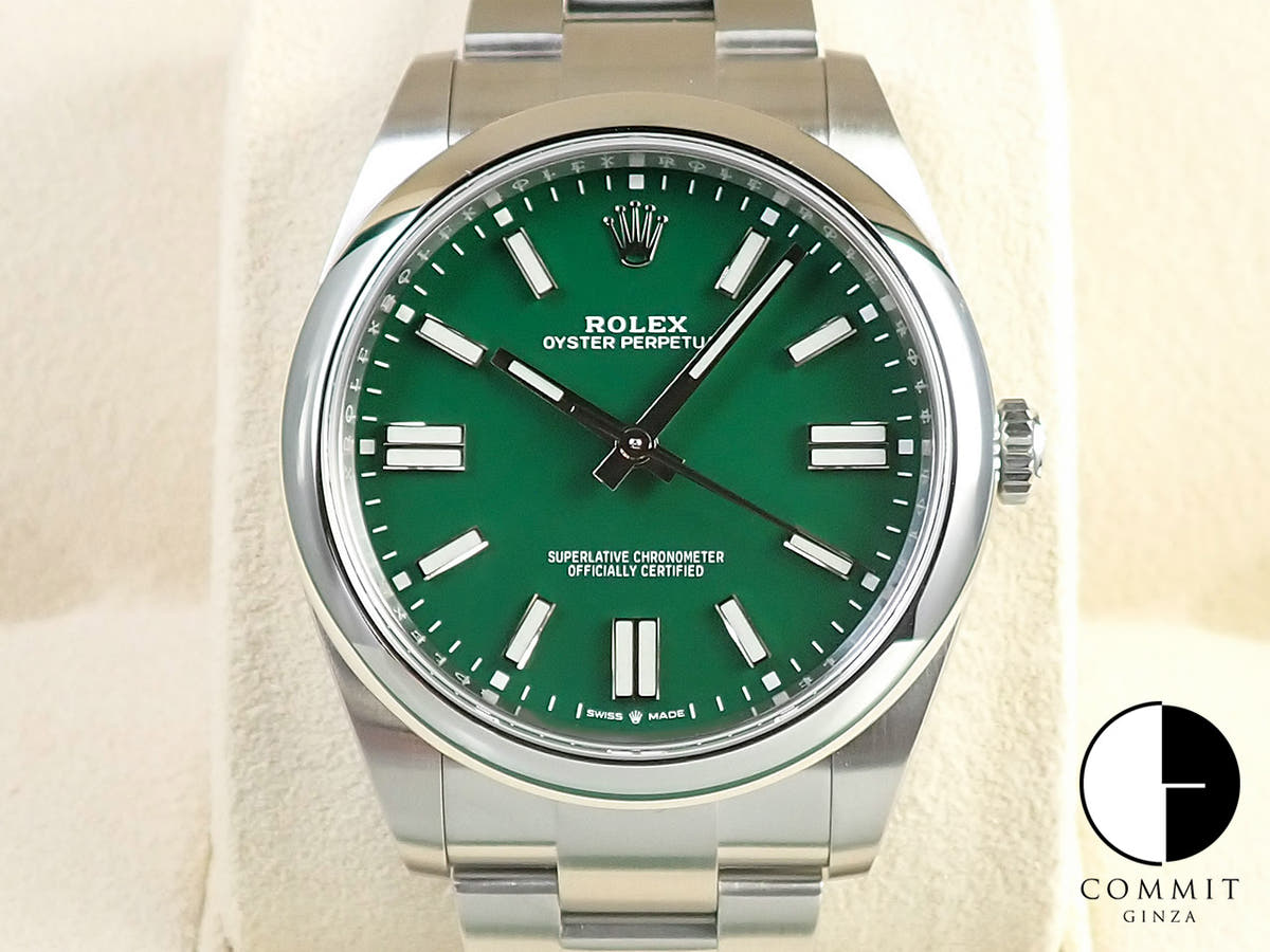 Rolex Oyster Perpetual 41 Ref. 124300 Stainless Steel Green Dial