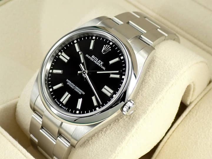 Rolex Oyster Perpetual 41 Ref. 124300 Stainless Steel Bright Black Dial