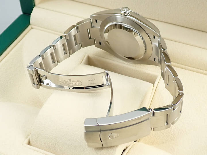 ロレックス オイスターパーペチュアル41 Ref.124300 ステンレススチール ブライトブルー文字盤