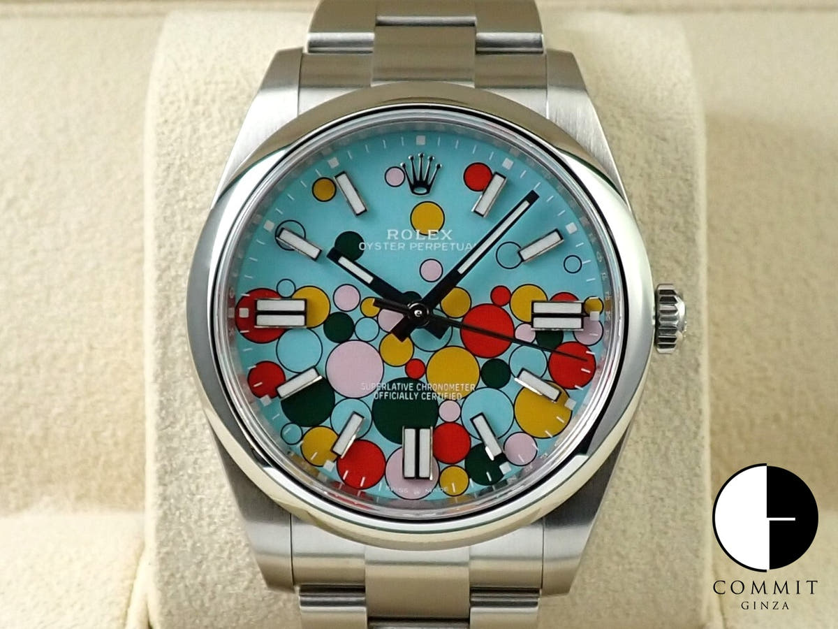 ロレックス オイスターパーペチュアル41 Ref.124300 ステンレススチール セレブレーションモチーフ文字盤
