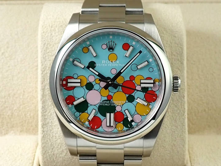 ロレックス オイスターパーペチュアル41 Ref.124300 ステンレススチール セレブレーションモチーフ文字盤