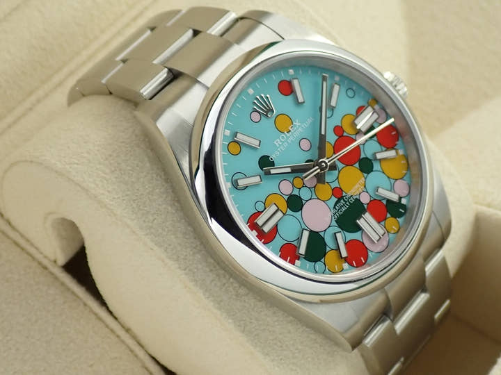 ロレックス オイスターパーペチュアル41 Ref.124300 ステンレススチール セレブレーションモチーフ文字盤