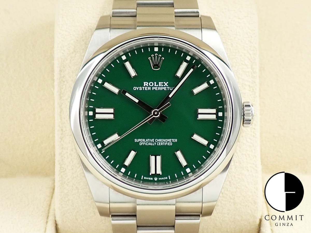 Rolex Oyster Perpetual 41 Ref. 124300 Stainless Steel Green Dial