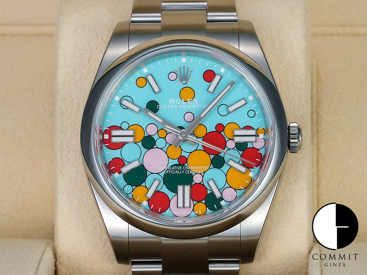 ロレックス オイスターパーペチュアル41 Ref.124300 ステンレススチール セレブレーションモチーフ文字盤