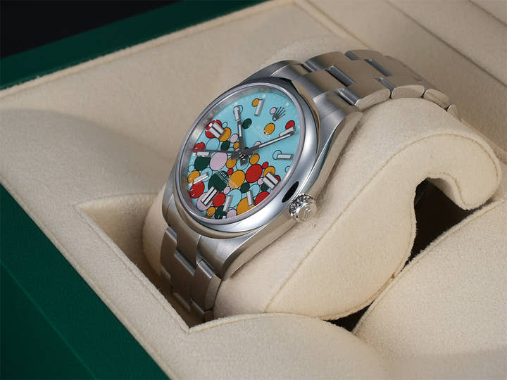 ロレックス オイスターパーペチュアル41 Ref.124300 ステンレススチール セレブレーションモチーフ文字盤