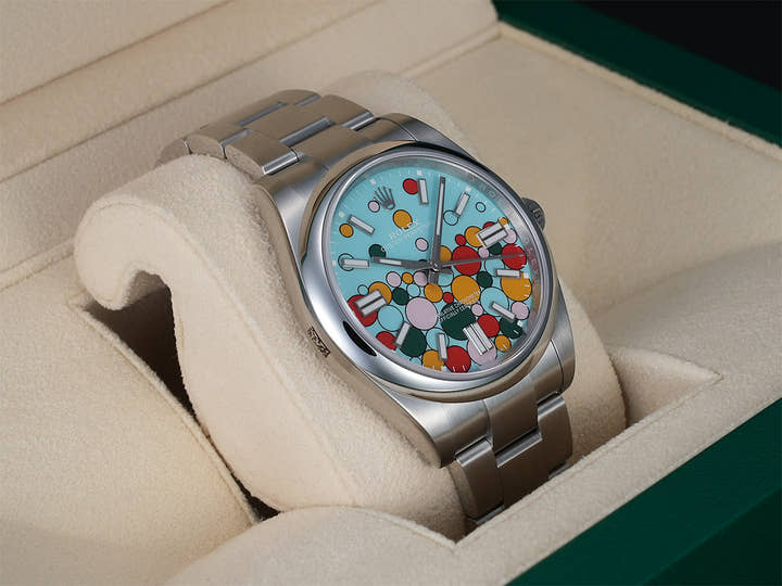 ロレックス オイスターパーペチュアル41 Ref.124300 ステンレススチール セレブレーションモチーフ文字盤