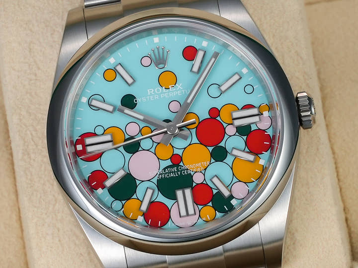 ロレックス オイスターパーペチュアル41 Ref.124300 ステンレススチール セレブレーションモチーフ文字盤