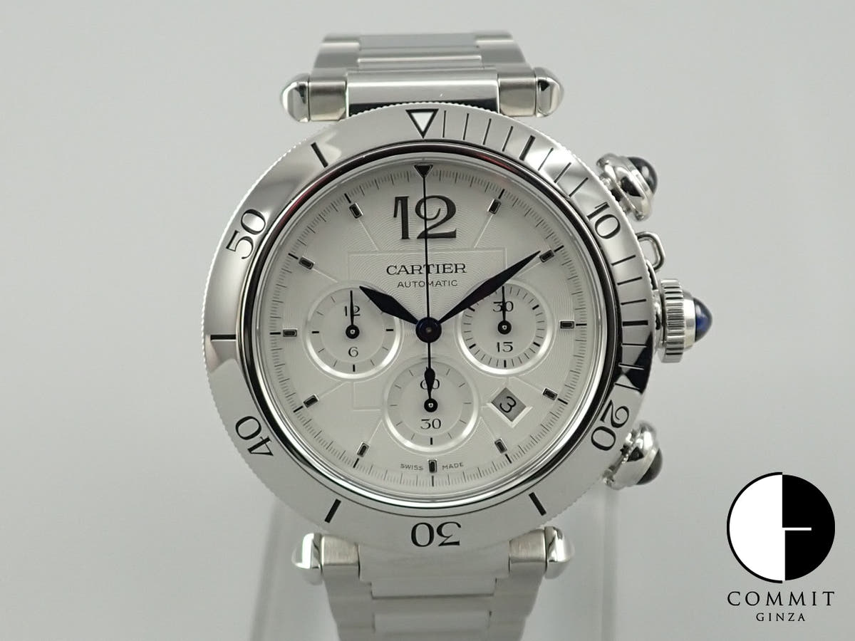 カルティエ パシャ Ref.WSPA0018 シルバー文字盤 美品 X7YMY263