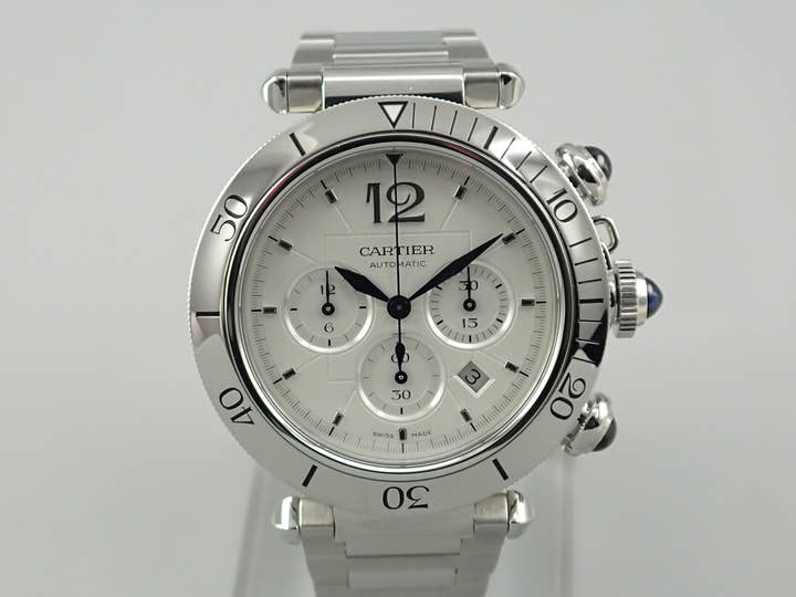カルティエ パシャ Ref.WSPA0018 シルバー文字盤 美品 X7YMY263