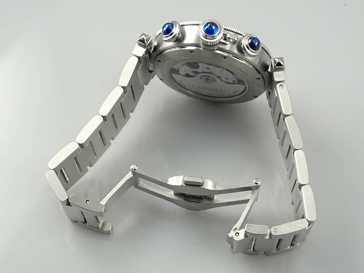 カルティエ パシャ Ref.WSPA0018 シルバー文字盤 美品 X7YMY263