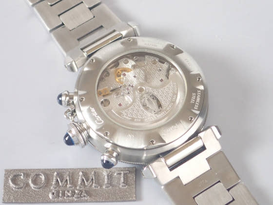 カルティエ パシャ Ref.W31030H3 シルバー文字盤 中古 pasha-4