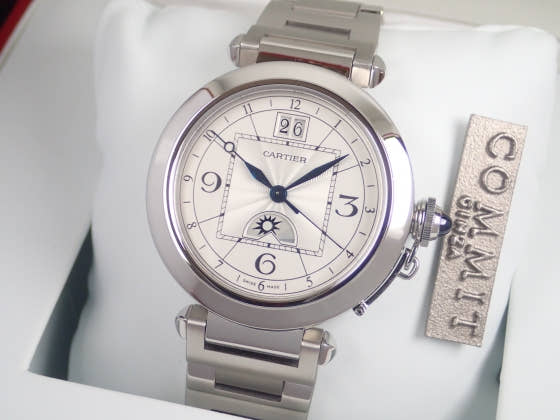カルティエ パシャ Ref.W31093M7 シルバー文字盤 中古 pashaxl
