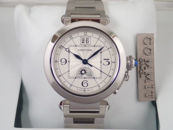 カルティエ パシャ Ref.W31093M7 シルバー文字盤 中古 pashaxl
