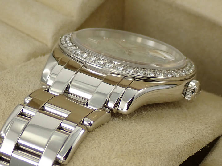 ロレックス デイデイト パールマスター Ref.18946A プラチナ アイスブルーコンピューターx10Pダイヤ文字盤