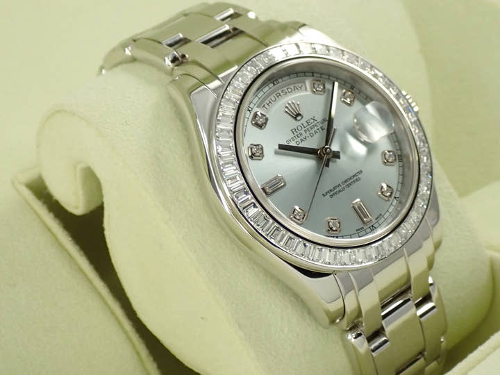 ロレックス デイデイト パールマスター Ref.18946A プラチナ アイスブルー文字盤