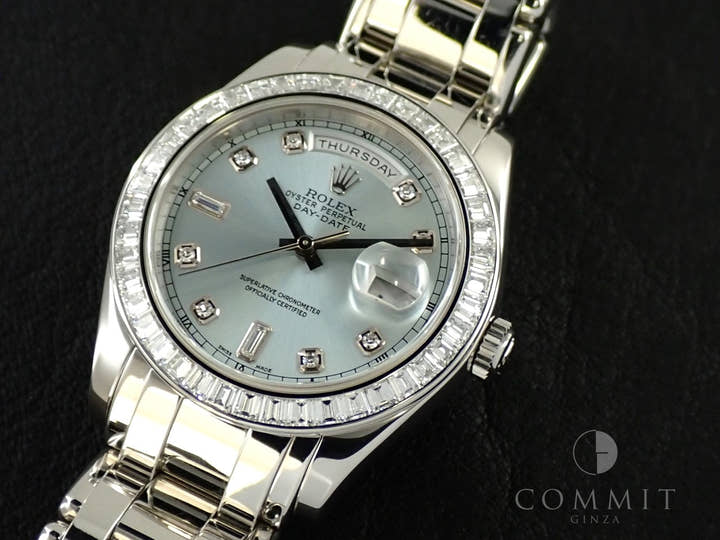 ロレックス デイデイト パールマスター Ref.18946A プラチナ アイスブルー文字盤