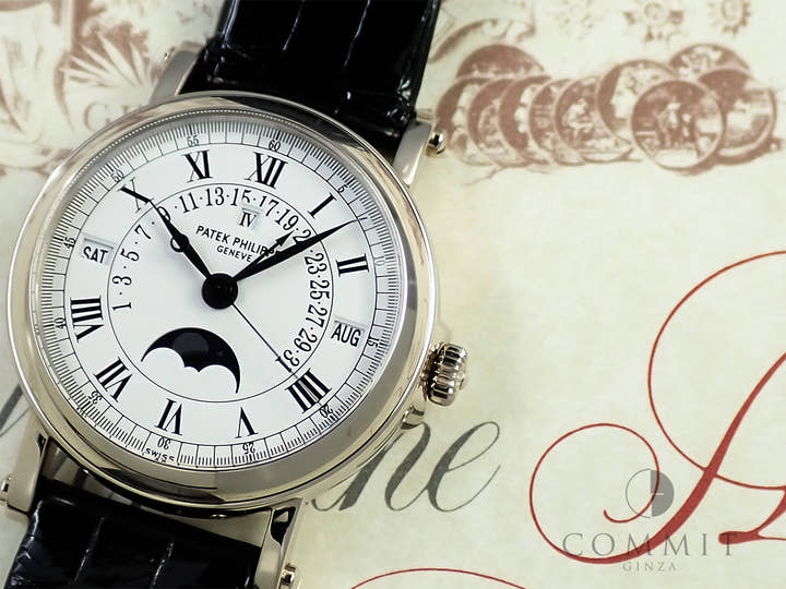 パテックフィリップ パーペチュアルカレンダー レトログラード Ref.5059G-001 ホワイトゴールド ホワイト文字盤
