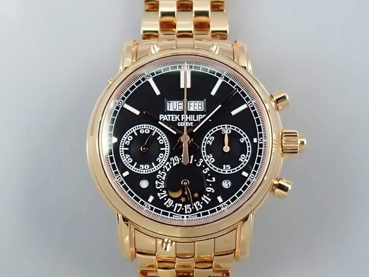パテックフィリップ パーペチュアルカレンダー スプリットセコンド クロノグラフ Ref.5204/1R-001 ローズゴールド ブラック文字盤