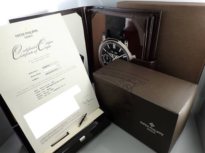 パテックフィリップ パーペチュアルカレンダー スプリットセコンド クロノグラフ Ref.5204P-011 プラチナ ブラック文字盤