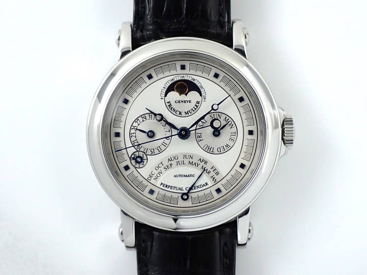 フランクミュラー レトログラード パーペチュアルカレンダー Ref.7000 QP A シルバー文字盤 美品 7RTYC8K6