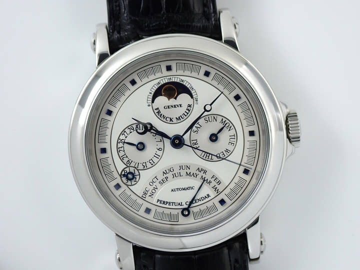 フランクミュラー レトログラード パーペチュアルカレンダー Ref.7000 QP A シルバー文字盤 美品 7RTYC8K6