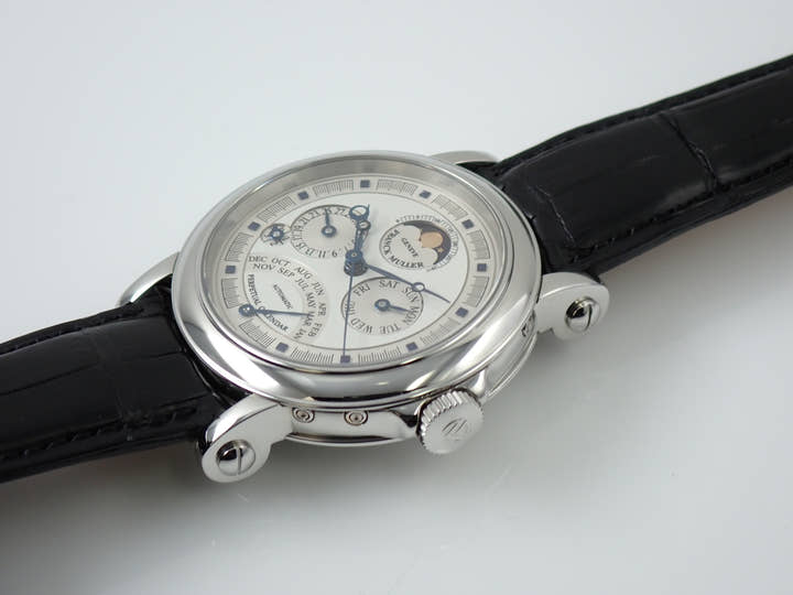 フランクミュラー レトログラード パーペチュアルカレンダー Ref.7000 QP A シルバー文字盤 美品 7RTYC8K6