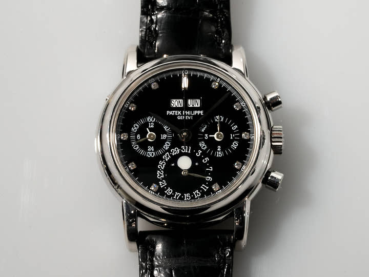 パテックフィリップ パーペチュアルカレンダー クロノグラフ Ref.3970EP-029 プラチナ ブラック11Pダイヤ文字盤