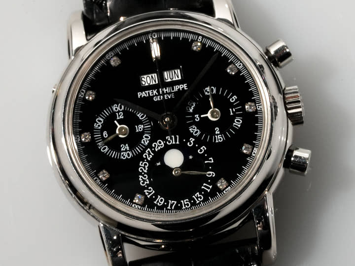パテックフィリップ パーペチュアルカレンダー クロノグラフ Ref.3970EP-029 プラチナ ブラック11Pダイヤ文字盤